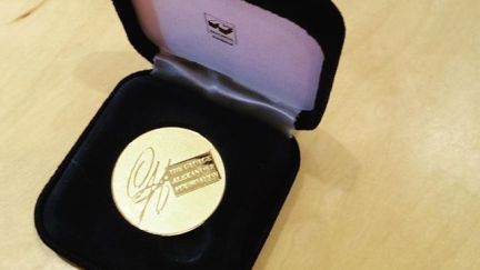 Gold GAF medal in velvet box