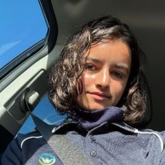 Selfie of girl in car
