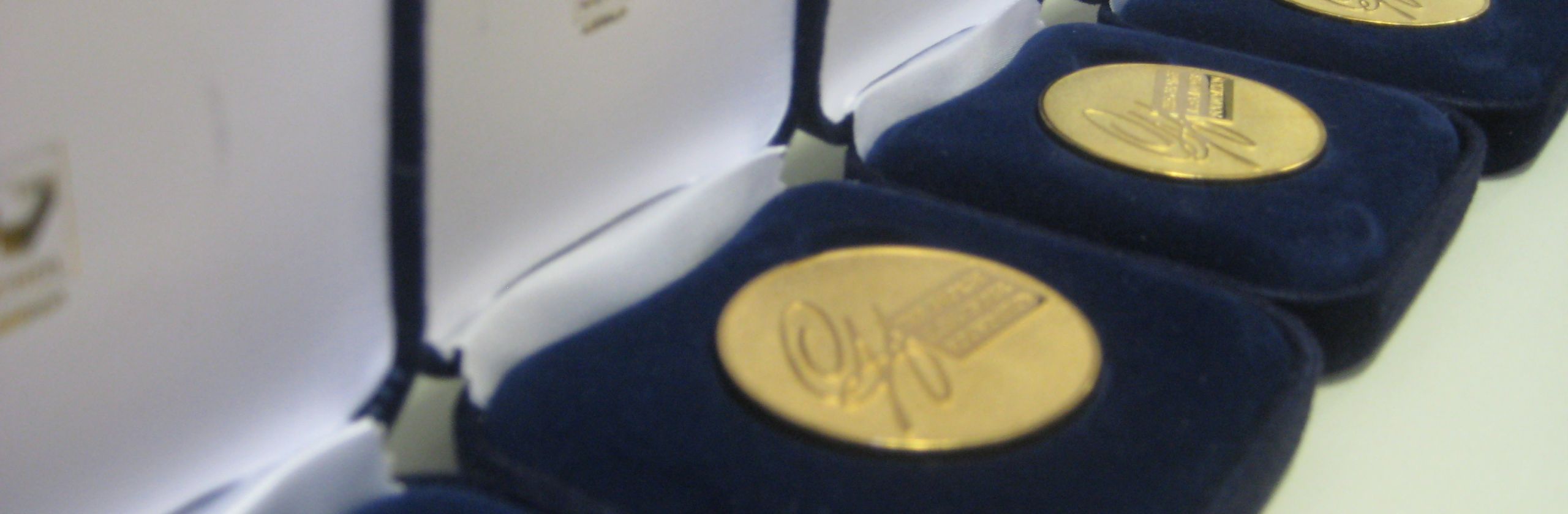 Row of GAF medals in their cases